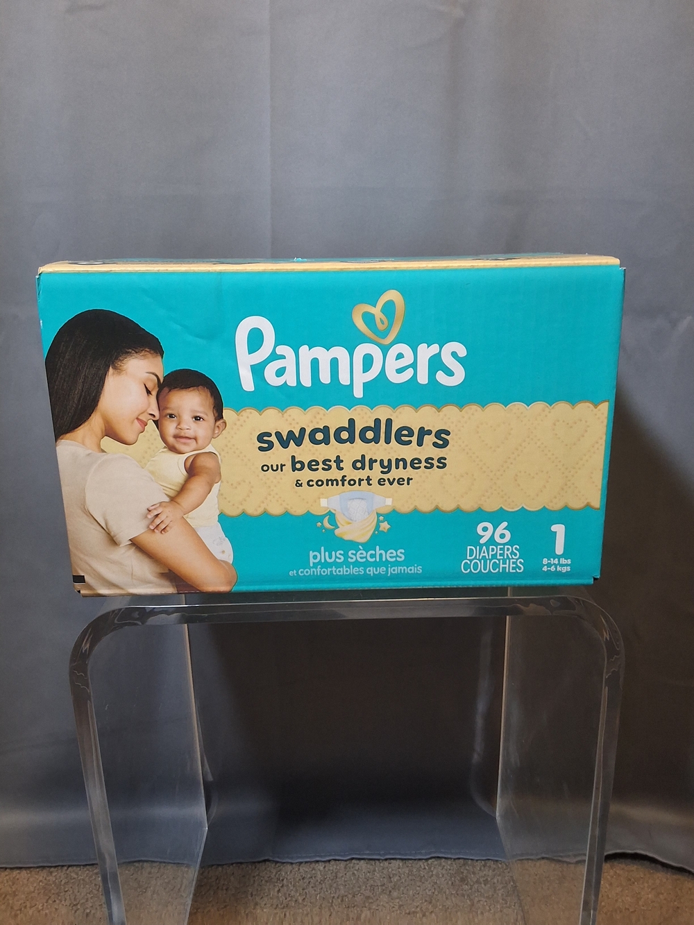Pampers Swaddlers Size 1 Diapers 96 Count Box
